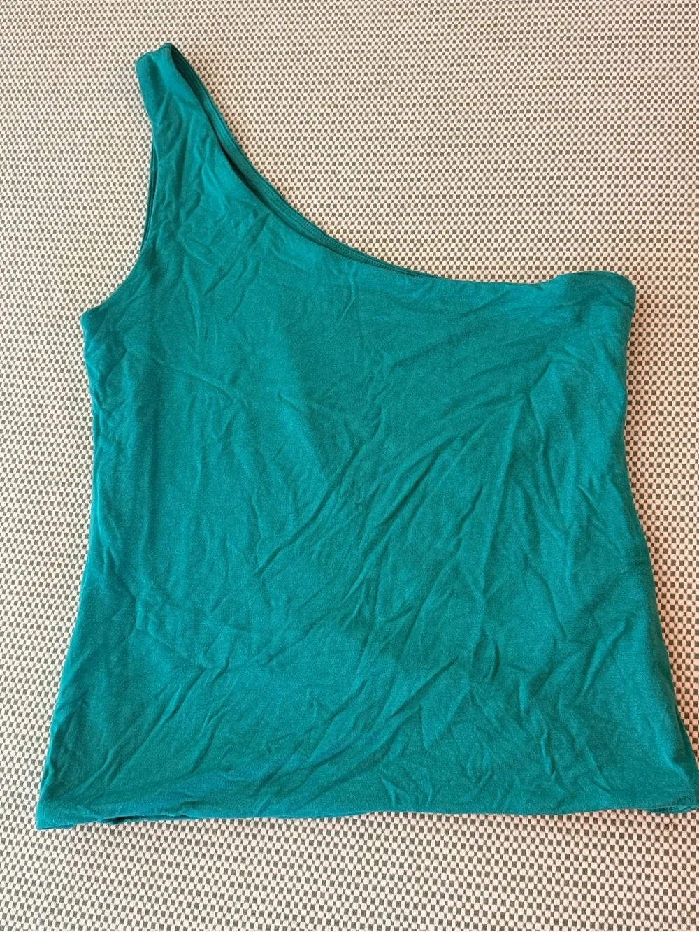 J. Crew One-Shoulder Modal Knit Top in Teal Green EUC #128